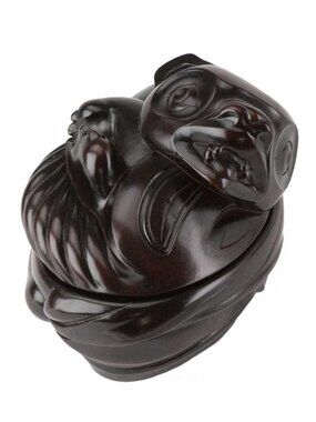 Boma Canada Sea Otter Spirit Box- Indigenous Haida Style Art Signed